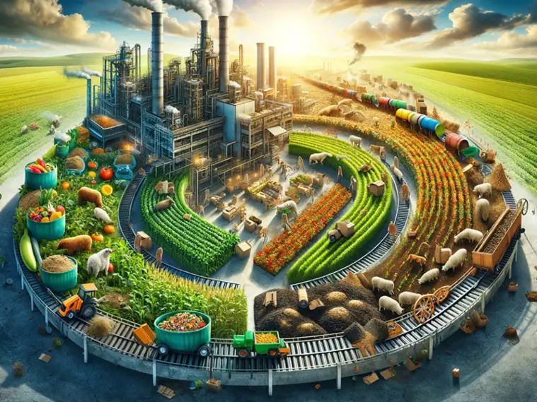 Industrial factory amidst a crop field in Franklin, Tennessee